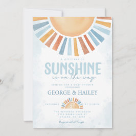 Ray of Sunshine Baby Shower Invitación