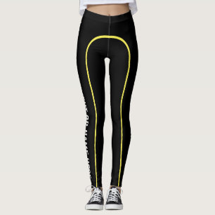 Raya amarilla Leggings nombradas adaptables del