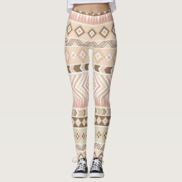 Raya azteca tribal beige Legging de la arena