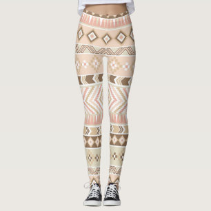 Raya azteca tribal beige Legging de la arena
