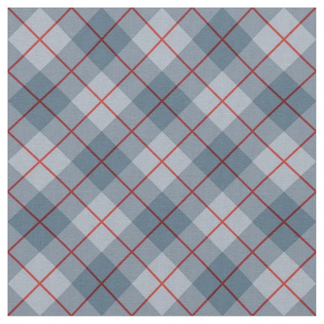Raya Azul-Roja de la tela escocesa diagonal (De cerca)