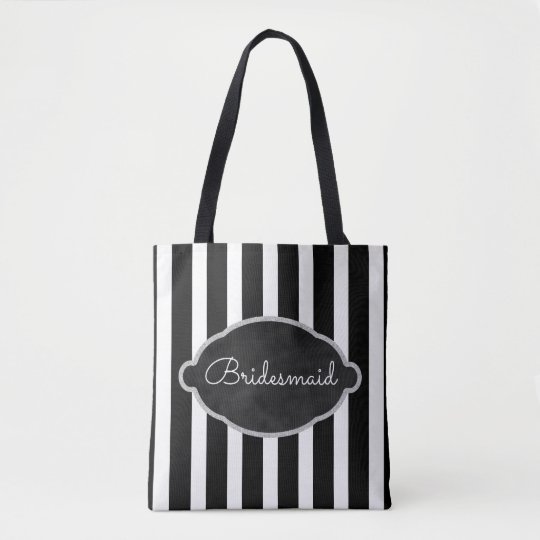 Raya blanca negra moderna del banquete de boda de bolsa de tela