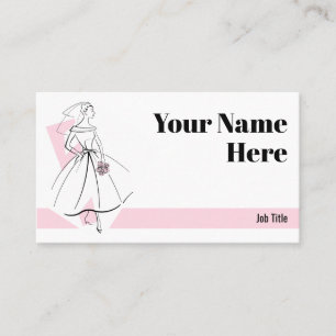 Raya del rosa de la tarjeta de visita del rosa de