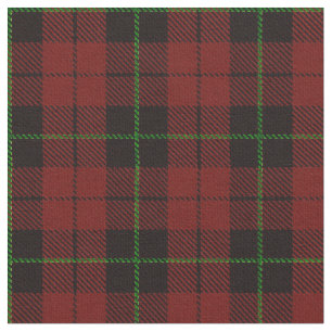 Raya marrón, roja caliente de la tela w/green de