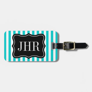 Raya personalizada de la turquesa de la etiqueta