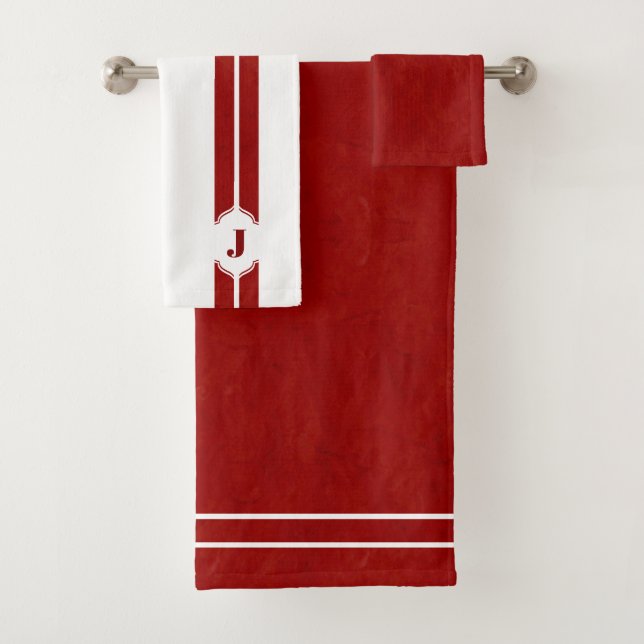 Raya roja y blanca del monograma (In situ)
