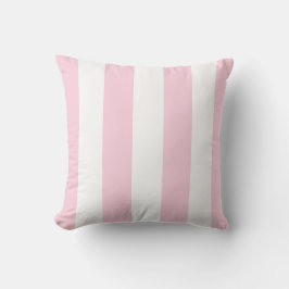 Rayado rosa y blanco | Almohada exterior de Cabana