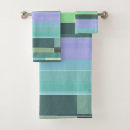 Rayas abstractas púrpura, verde y turquesa