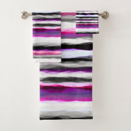 Rayas abstractas rosadas, blancas y grises