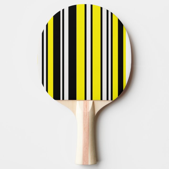 rayas amarillas negras, palas de ping pong (Anverso)