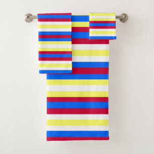 Rayas amarillas, rojas, blancas y azules