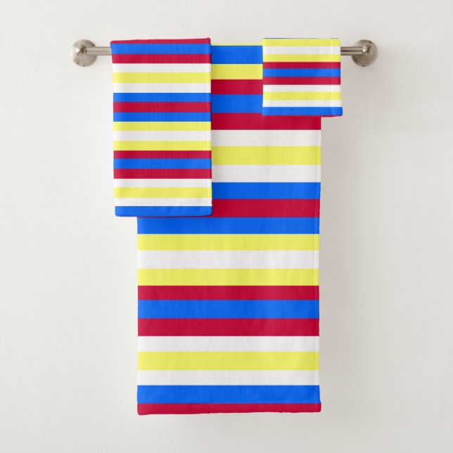Rayas amarillas, rojas, blancas y azules (In situ)