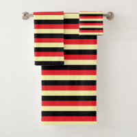 Rayas amarillo claro, negras y rojas