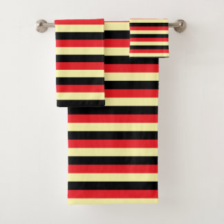 Rayas amarillo claro, negras y rojas