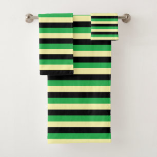 Rayas amarillo pálido, negro y verde