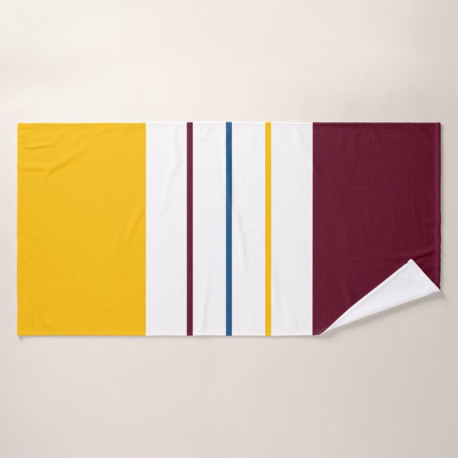 Rayas ámbar de mora otoñales (Toalla de baño)