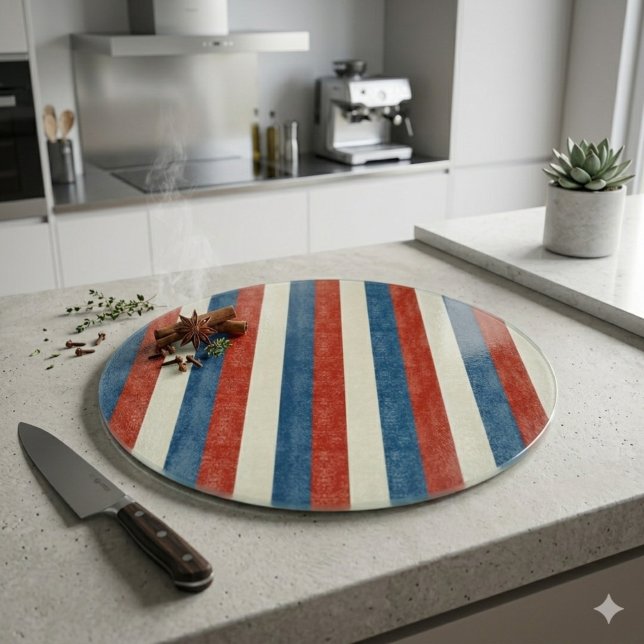 Rayas Americanas – Tabla de cortar de vidrio decor (Subido por el creador)