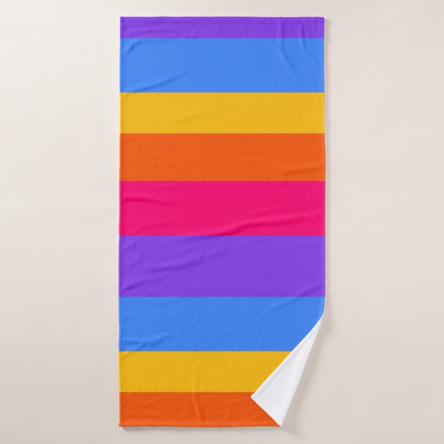 Rayas arcoiris (Toalla de baño)