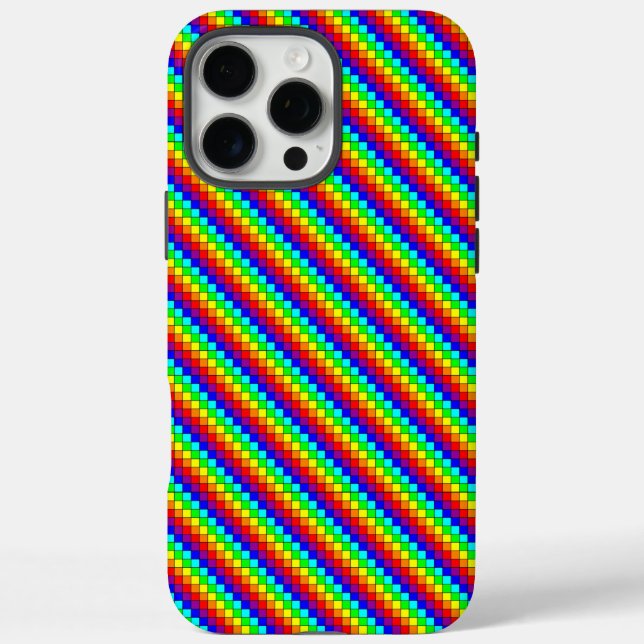 Rayas arcoiris - Funda para iPhone (16 Pro Max) (Reverso)