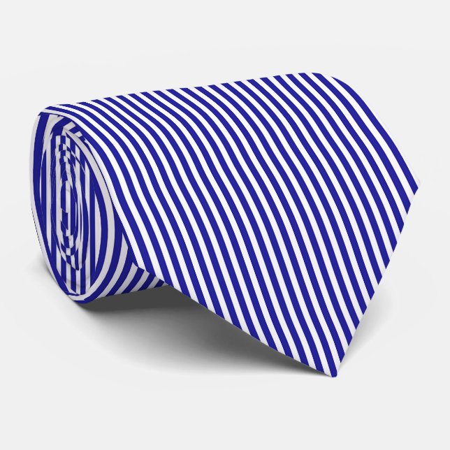 Rayas Azules Corbata Hombre  (Enrollado)