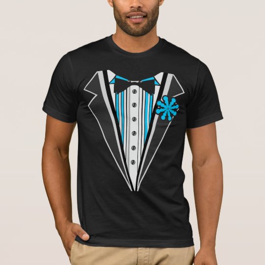 Rayas azules del smoking camiseta