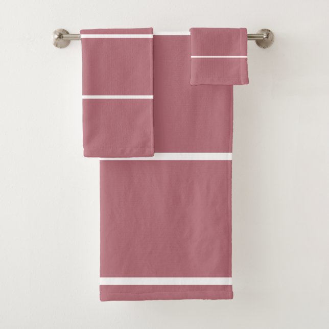 Rayas blancas geométricas de oro Rosa (In situ)