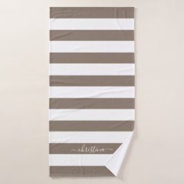 Rayas Blancas Marrones Taupe Personalizadas Elegan