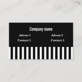 Rayas blancas negras - tarjeta de visita