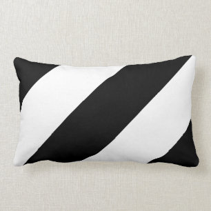 Rayas blancos y negros intrépidas - almohada