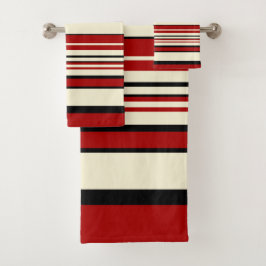 Rayas complejas - rojo y crema