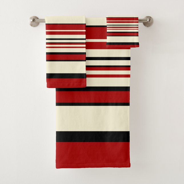 Rayas complejas - rojo y crema (In situ)