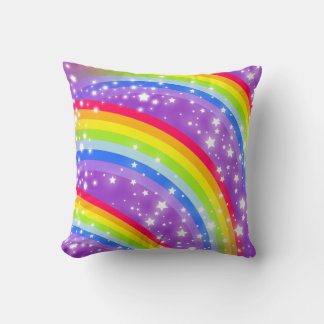 rayas de arcoiris almohada colorida