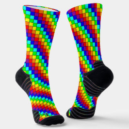 Rayas de Arcoíris - Calcetines Deportivos