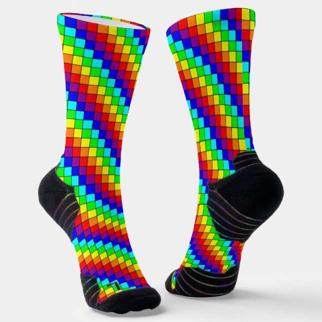 Rayas de Arcoíris - Calcetines Deportivos (Angular)