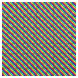 Rayas de arcoíris - Tela de lino marfil