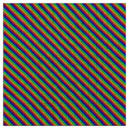 Rayas de Arcoíris - Tela de Lino Natural