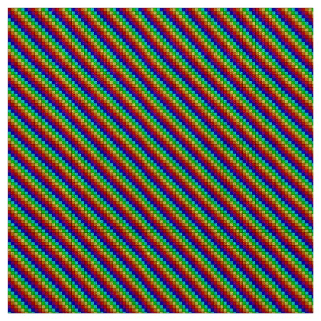 Rayas de Arcoíris - Tela de Lino Natural (Retal)