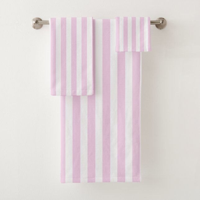 Rayas de caramelo rosa pálido y blanco (In situ)