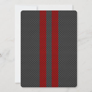 Rayas de Carreras estilo fibra de carbono rojo de