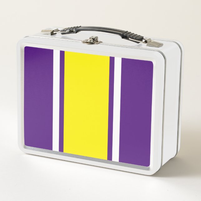 Rayas de Carreras púrpura blanca y brillante (Anverso)