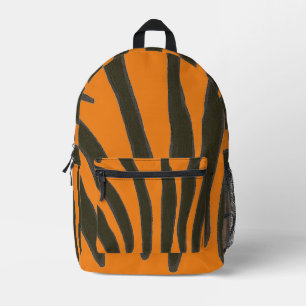 Rayas de cebra negra en mochilas Naranjas