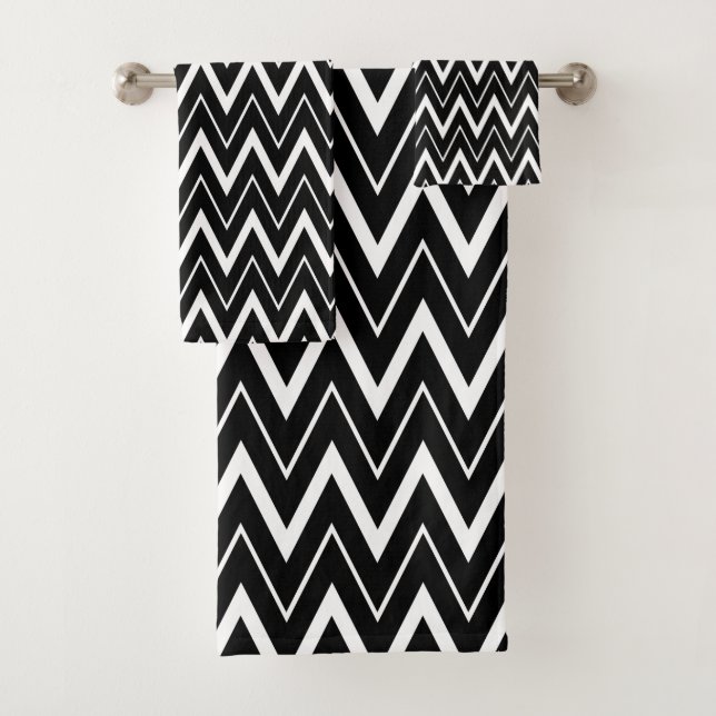 Rayas de Chevron en Blanco y Negro (In situ)