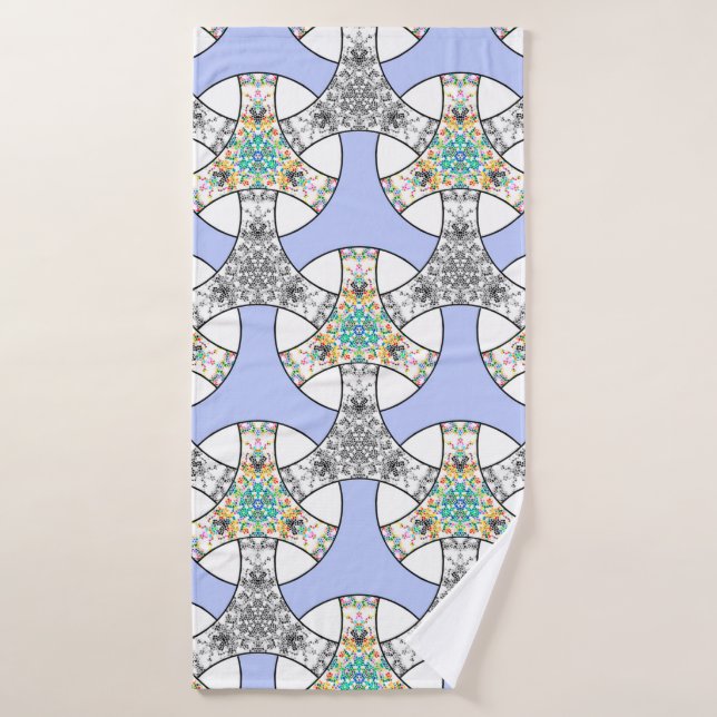 Rayas de entrelazado de mosaico inmaculado (Toalla de baño)