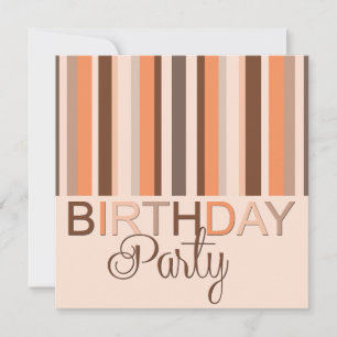 Rayas de la invitación de la fiesta de cumpleaños