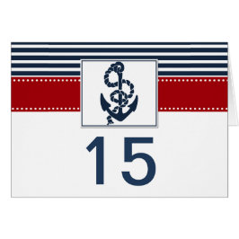 rayas de marina, anclaje número de tabla de boda n