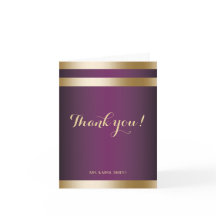 Rayas de papel de aluminio Elegante Agradecimiento