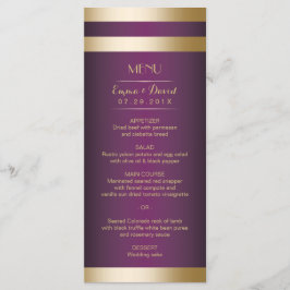 Rayas de Relieve metalizado dorado Elegante menú B