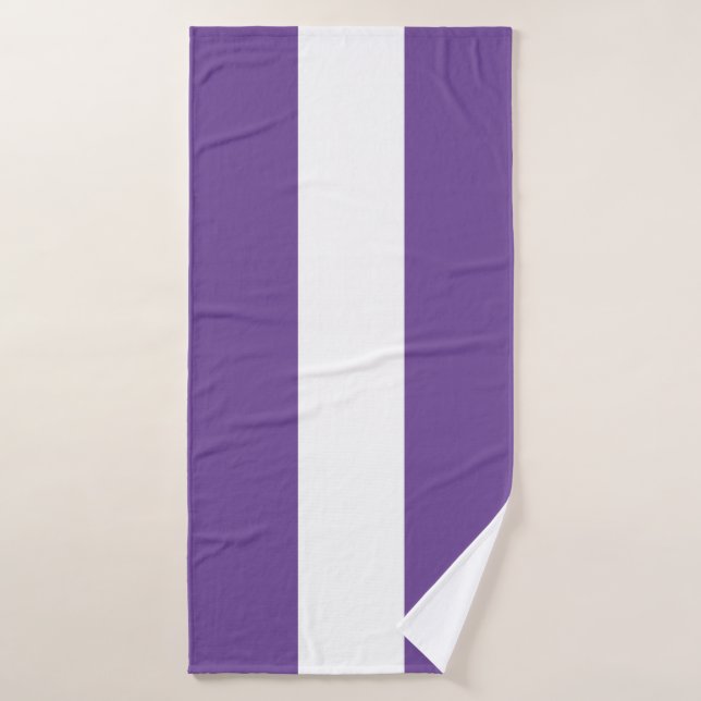 Rayas de verano esporádicas Guay Purple White Slee (Toalla de baño)