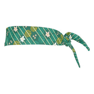 Rayas de verano retro floral verde