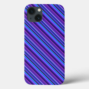 Rayas diagonales en Funda azul y púrpura Mate iPho